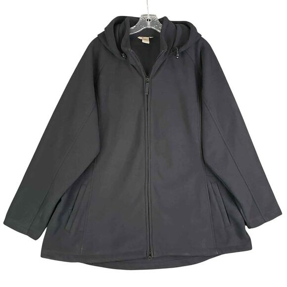 Duluth Trading Co Jacket Winter Coat Women’s Size 2XL Black Shoreline Fleece - Picture 2 of 9